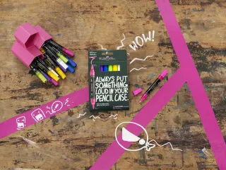 Acrylmarker Faber-Castell Multimark 6 stuks Vibrant kartonetui - 3