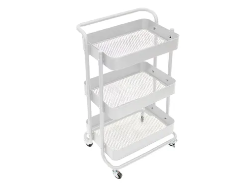 Keuken Trolley Metaal Wit 46x35x76.5 Cm