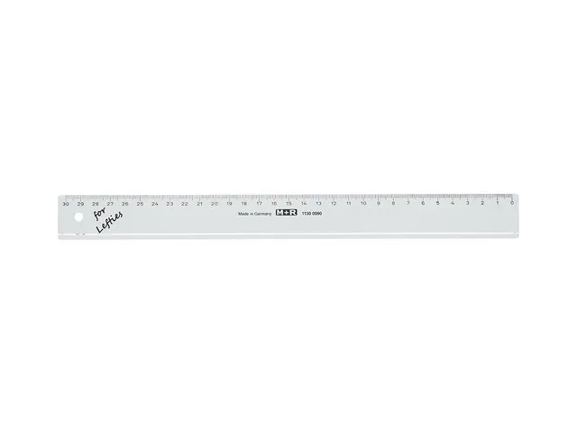 M+R Règle en plastique pour gauchers 30 cm