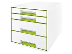 Ladenblok Leitz WOW Cube 4 laden wit/groen