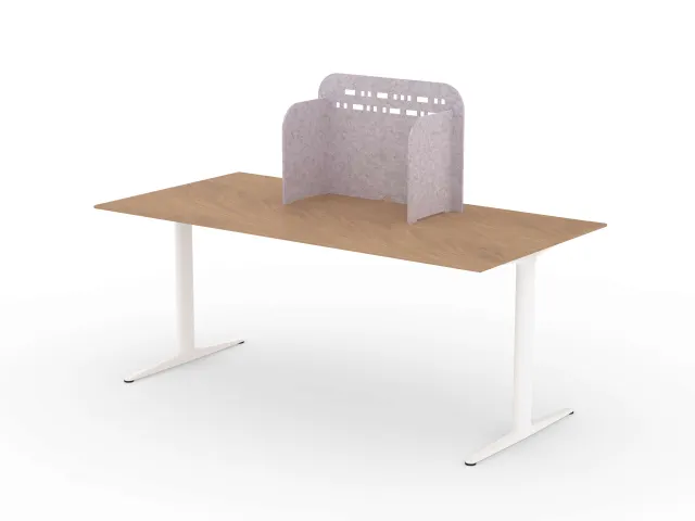 Akoestisch PET-vilt scheidingsscherm S 70x35cm lichtgrijs