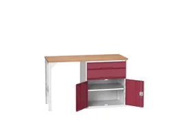 werkbank,HxBxD 930x1500x600mm,multiplexblad,2voeten/1container