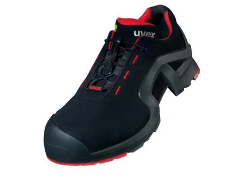 Uvex 8516.2 lage S3 veiligheidsschoenen, SRC, ESD, zwart/rood, maat 42