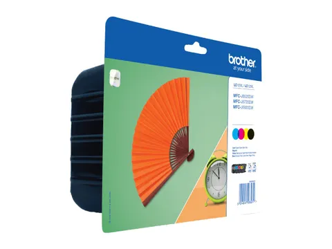 Inktcartridge Brother LC-129XLVALBP zwart + 3 kleuren HC