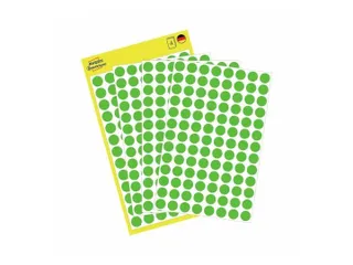 Etiket Zweckform 8mm rond blister 4 vel a 104 et. groen Non-permanent - 2