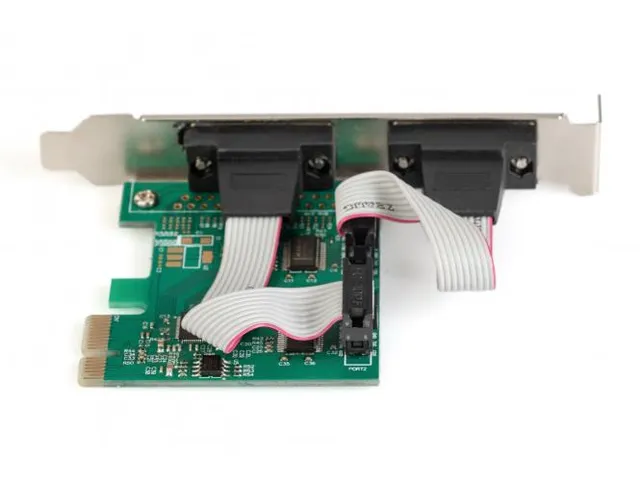 Seriële I/O 2-poorts PCIexpress-uitbreidingskaart ASIX99100-chipset