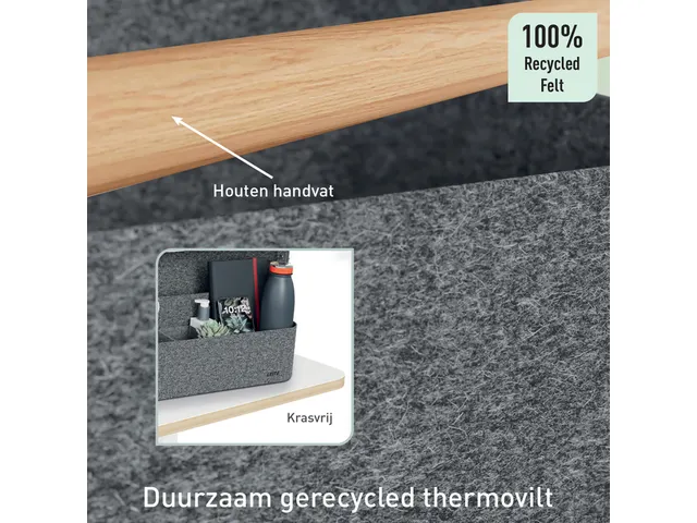 Leitz hangende draagbare bureau organizer met handvat donkergrijs