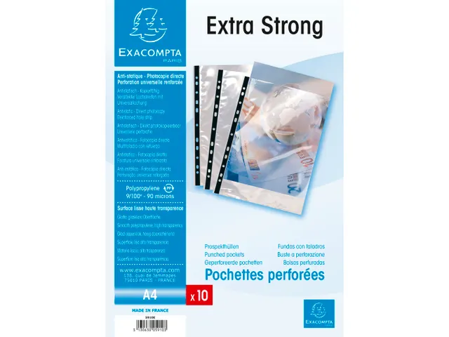 Geperforeerde Tas glad PP 9/100 A4