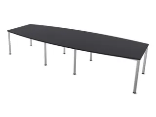 vergadertafel,HxBxD 740x3600x1400mm,vatvormig,CC-zwart - 3