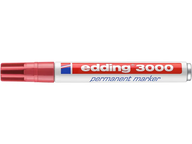 Marqueur edding 3000 permanent ogive 1,5-3mm rouge carmin