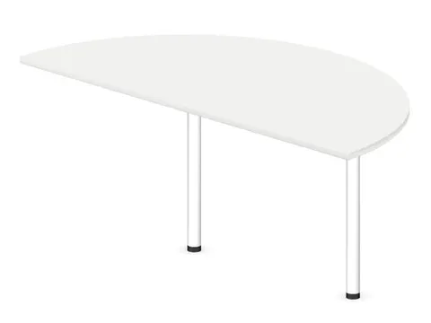 aanbouwtafel,i.h.v.,HxBxD 720-840x1600x800mm,halfrond,Bl-wit