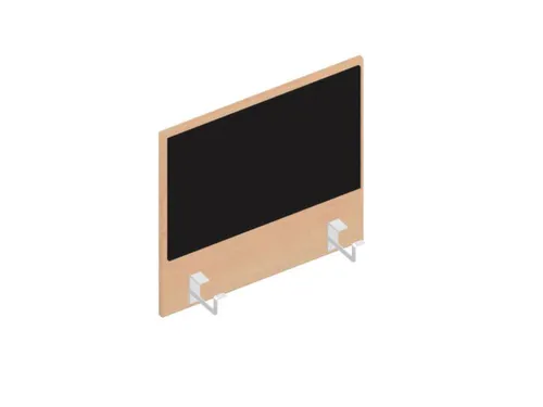 baliepaneel,v. bureau,aanbouw links,B 600mm,NE-esdoorn,BN8033-zwart
