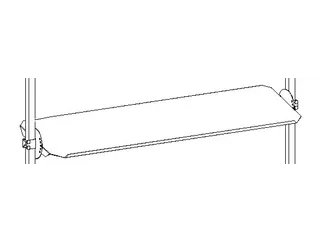 schuin legbord,v. paktafel,BxD 1630x450mm,draagverm. 50kg,afrolrand - 3
