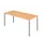 bureau,HxBxD 680-820x1800x800mm,blad beuken,4voeten zilverkleurig