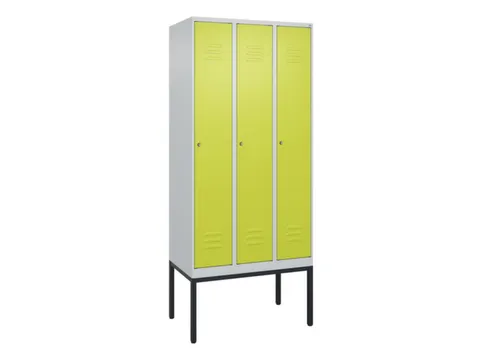 locker,HxBxD 2120x900x500mm,3vak,vak B 300mm,cil.-slot,voetonderstel