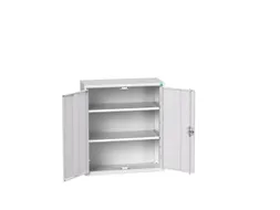 wandkast 900x800x350mm 2xStalen bodem sokkel Ral 7035 front Ral 7035