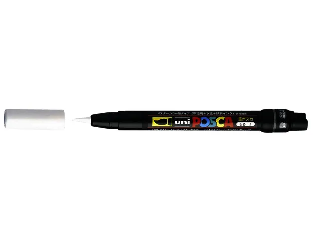 Brushverfstift Posca PCF350 Penseelpunt 1-10mm Wit