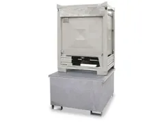 Opvangbak 2x Ibc Opvangvol. 1000l Staal 485x 2680x 1300mm Verzinkt