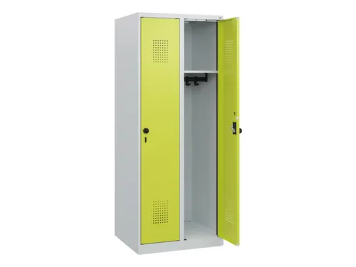 schoollocker,HxBxD 1530x600x500mm,2vak,vak B 300mm,draaigrendel