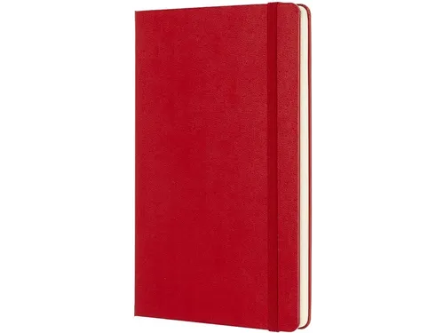 Notitieboek Moleskine large 130x210mm blanco hard cover scarlet red