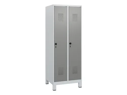schoollocker,HxBxD 1630x600x500mm,2vak,vak B 300mm,draaigrendel,voeten