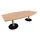 Vergadertafel vatvormig hxbxd 72x240x80/120cm blad beuken 2voeten Alu