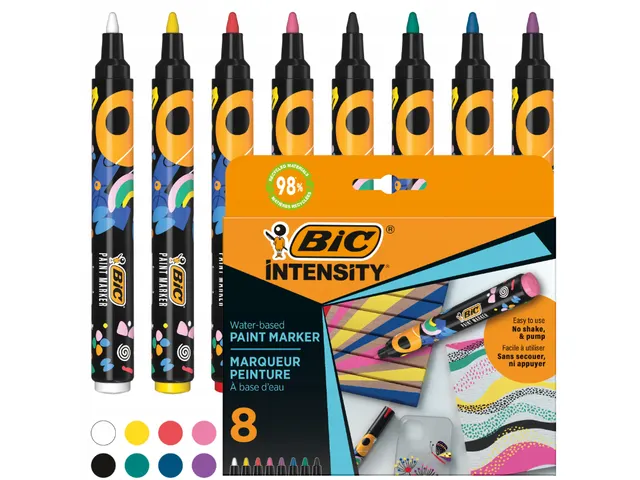 BIC Intensity paintmarker Levendige kleuren set van 8 stuks