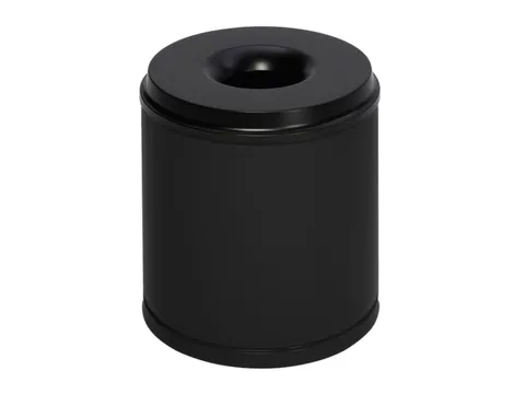 prullenmand zelfblussend 30 liter HxØ 390x375mm kop zwart
