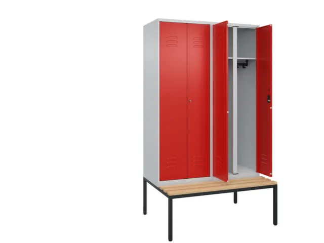 locker voor scheiding van kleding,HxBxD 2120x1200x815mm,4vak