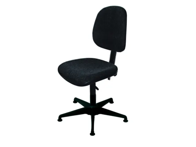 Esd Werkplaatsstoel Glijders Voetkruis 420-550mm Stof Antraciet