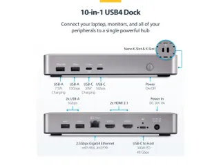 Dual-Monitor USB4 docking station Dual 4K 120Hz of Single 8K 60Hz - 3