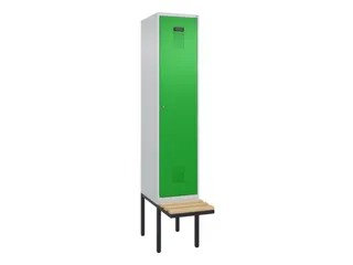 locker met bank,HxBxD 2120x400x815mm,1vak,vak B 400mm,cilinderslot - 2