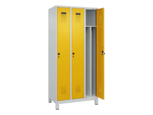 locker voor scheiding van kleding,HxBxD 1950x900x500mm,3vak