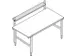 tablette,p. table d'emballage,HxlxP 30x1600x400mm,bois,gris clair