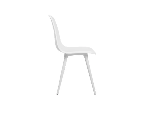 Chaise Visiteur 4 Pieds Blanc Assise Coque Plastique Blanc