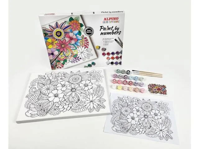 Color Experience Paint by Numbers set Flowers