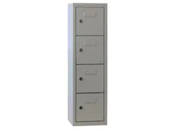 Lockersysteem 778x225x200mm 1x4 Vakken Deuren Glad Cilinderslot