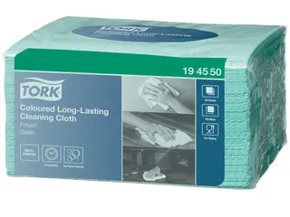Poetsdoek HACCP Doek 194550 Groen W8 1-laags Folded - 1