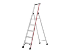 trapladder,eenzijdig,3treden,stand H 0,65m,balk L 1,39m,aluminium