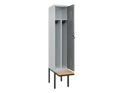 locker met bank,HxBxD 2120x400x815mm,1vak,vak B 400mm,draaigrendel