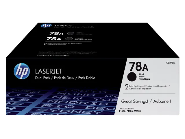 Tonercartridge Hp CE278AD Nr.78a Zwart Duopack