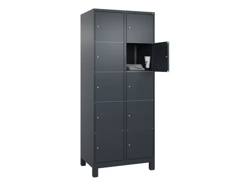 lockerkast,HxBxD 1950x800x500mm,2x5vakken,vak B 400mm,cil.-slot,voeten