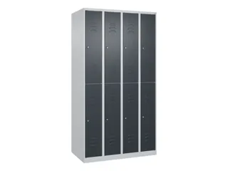 dubbeldekse locker,HxBxD 1850x1000x500mm,4x2vak.,vak B 250mm,cil.-slot - 1