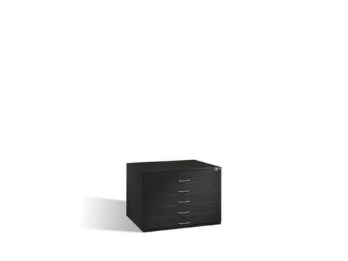 tekeningenkast,HxBxD 760x1100x765mm,romp RAL7021,front RAL3003