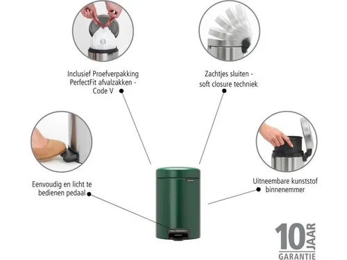 Pedaalemmer NewIcon 3 Liter Groen