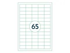 Etiketten Zelfklevend Wit 65 op A4 38x21.2mm 1000 Vel