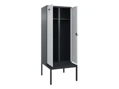 locker met bank,voor scheiding van kleding,HxBxD 2120x800x815mm,2vak
