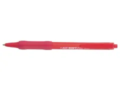 Balpen Bic soft feel grip clic medium rood