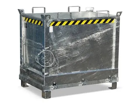 benne à fond ouvrant HxLxl 1160x800x1200mm 0 75m³ Œillets de grue