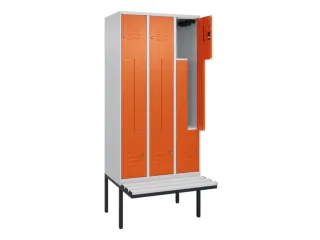 Z-garderobekast,HxBxD 2120x900x815mm,6vak,vak B 300mm,cil.-slot - 2